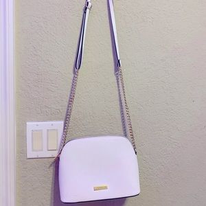 white cross-body bag